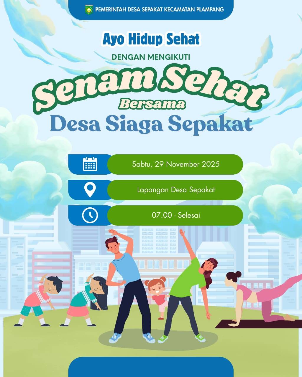 Senam Sehat Bersama Desa Siaga Sepakat.
